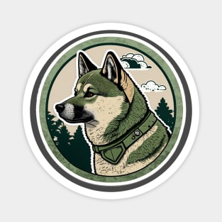 Akita Camouflage Motif Magnet